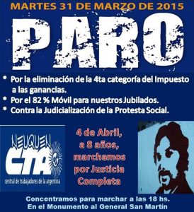 Lee más sobre el artículo 31 de Marzo, Paro