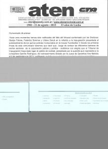 Lee más sobre el artículo UN GRAN PASO EN LA LUCHA POR JUSTICIA COMPLETA