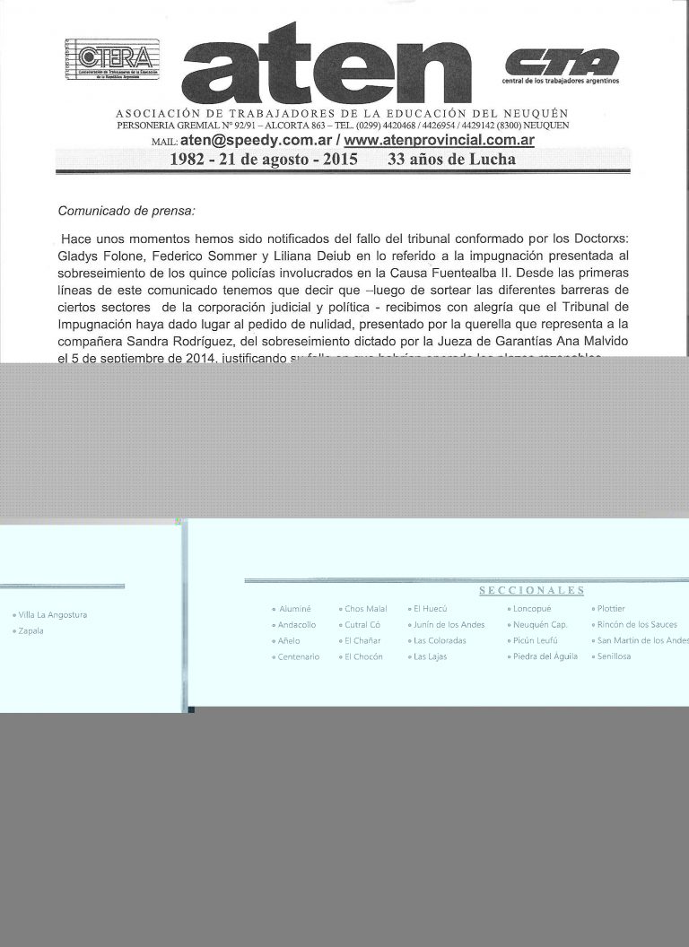 Lee más sobre el artículo UN GRAN PASO EN LA LUCHA POR JUSTICIA COMPLETA