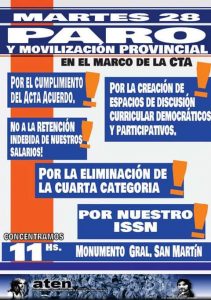 Lee más sobre el artículo El 28 de julio, paro y movilización