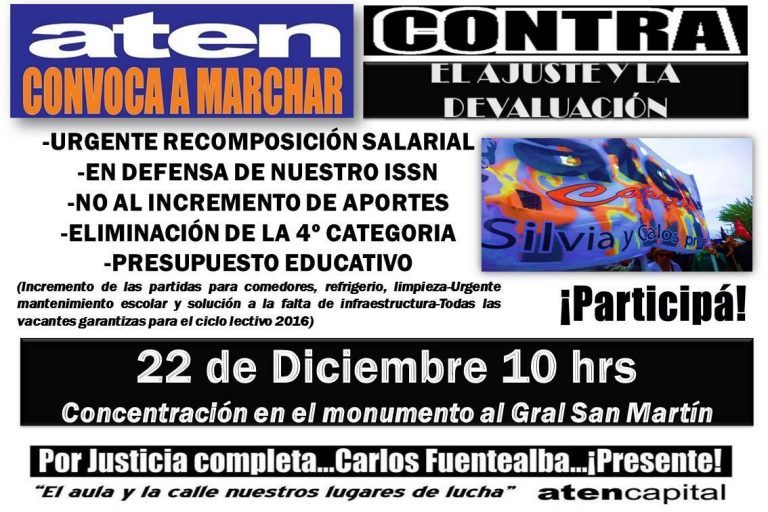 Lee más sobre el artículo 22 de diciembre, marchamos