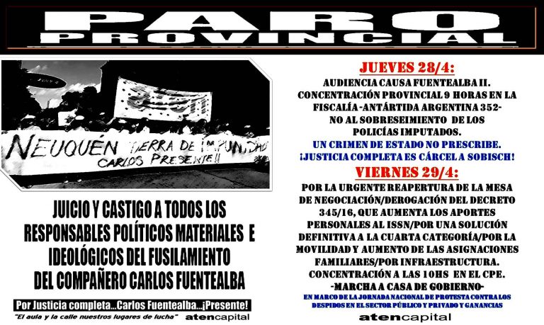 Lee más sobre el artículo 28 y 29 de abril: paro provincial