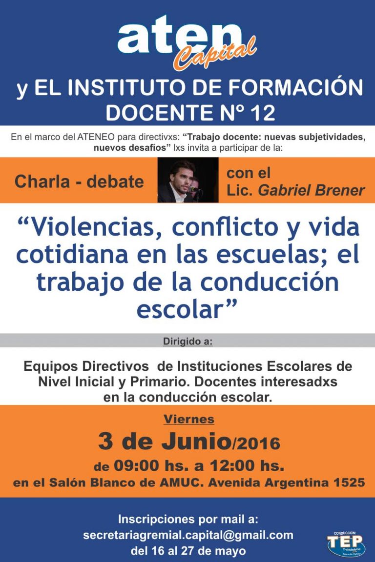 Lee más sobre el artículo Atención: nueva instancia de formación y debate