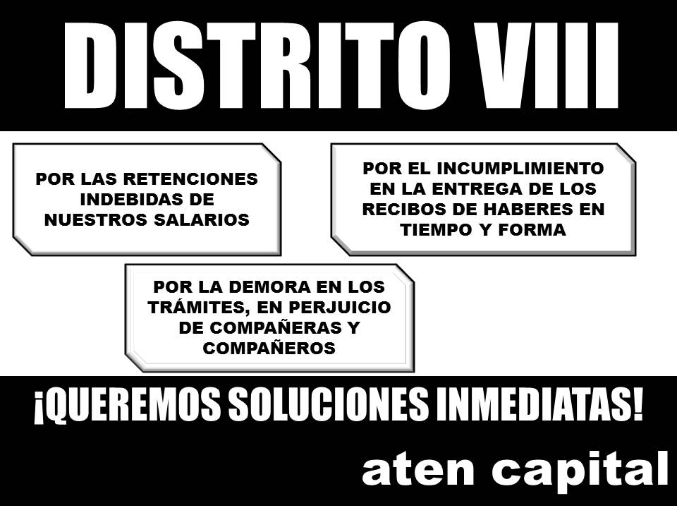 En este momento estás viendo Reclamo en las puertas del Distrito VIII