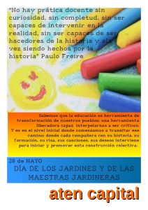Lee más sobre el artículo 28 de mayo: día de los jardines y de las maestras jardineras