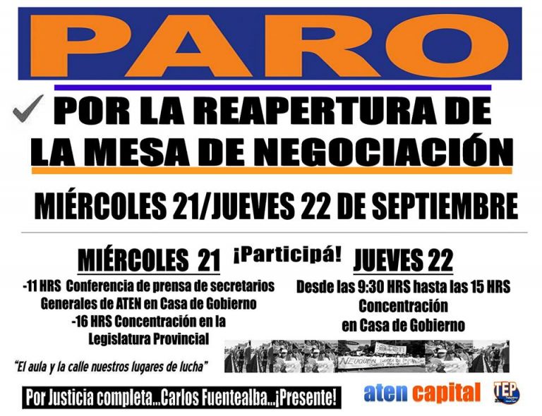 Lee más sobre el artículo 21 y 22 de septiembre: PARO