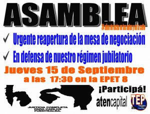 Lee más sobre el artículo Jueves 15: asamblea