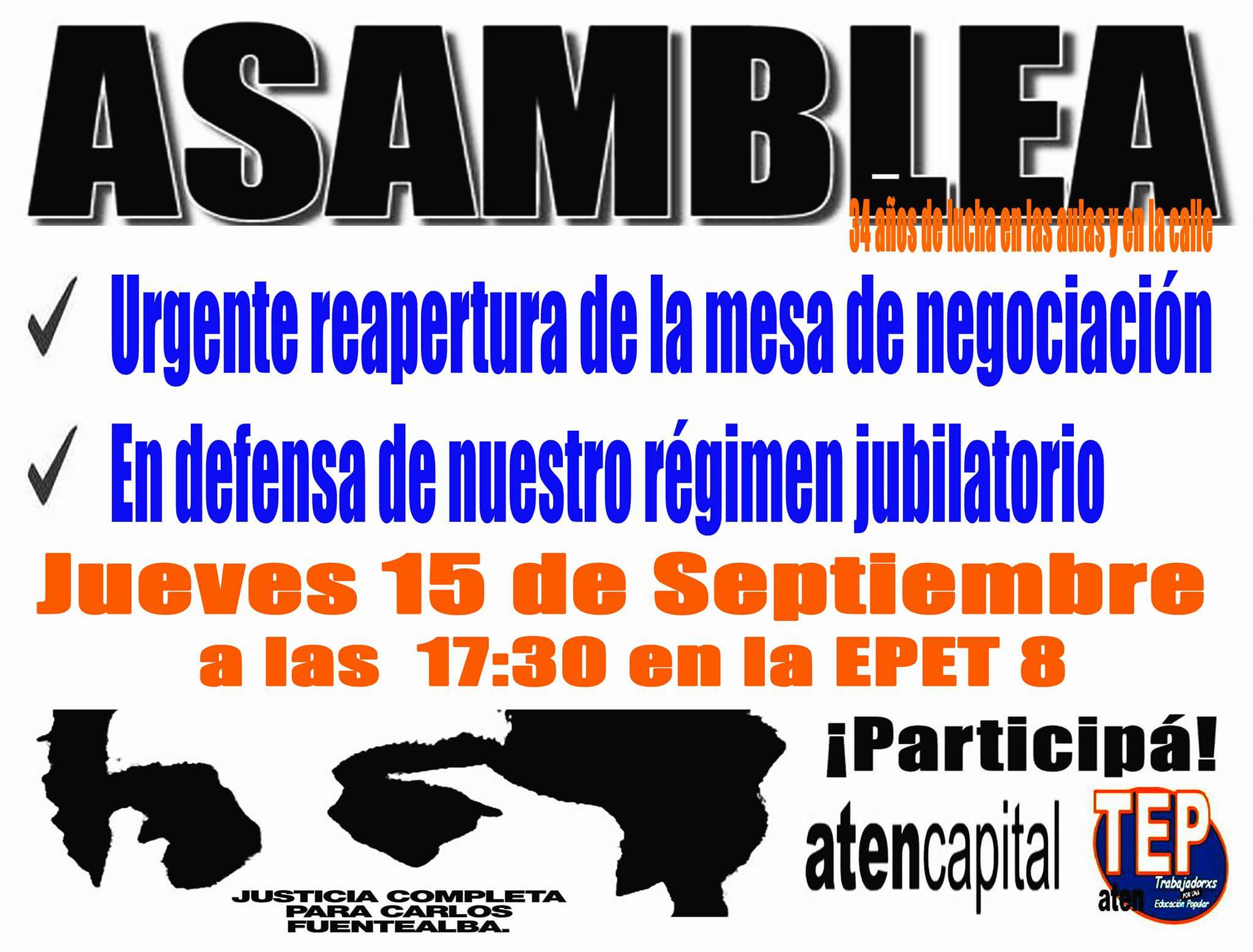 En este momento estás viendo Jueves 15: asamblea