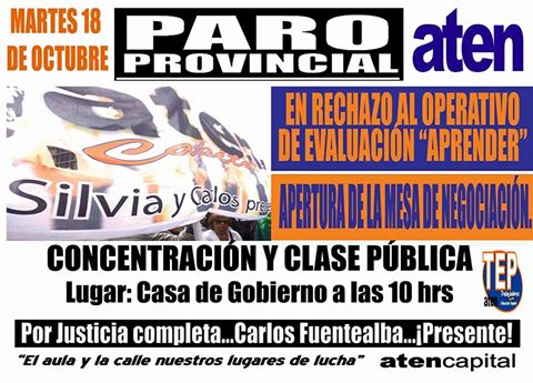 En este momento estás viendo 18 de octubre: PARO