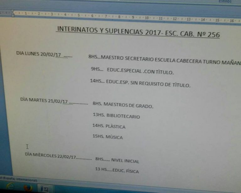 Lee más sobre el artículo PRIMARIA E INICIAL:  INTERINATOS Y SUPLENCIAS 2017