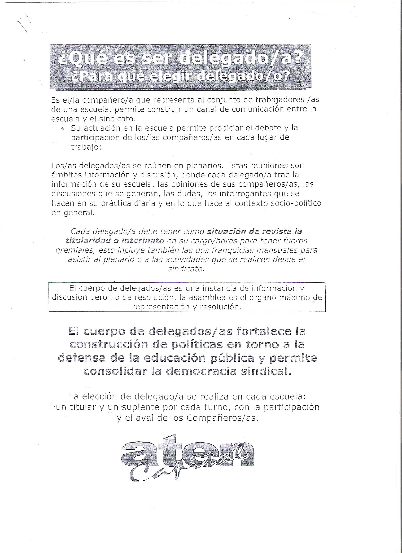 En este momento estás viendo Elección de DELEGADOS Y DELEGADAS en todos los lugares de trabajo
