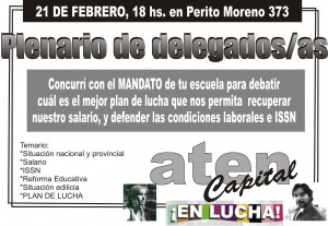 Lee más sobre el artículo PLENARIO DE DELEGADOS/AS para construir un PLAN DE LUCHA