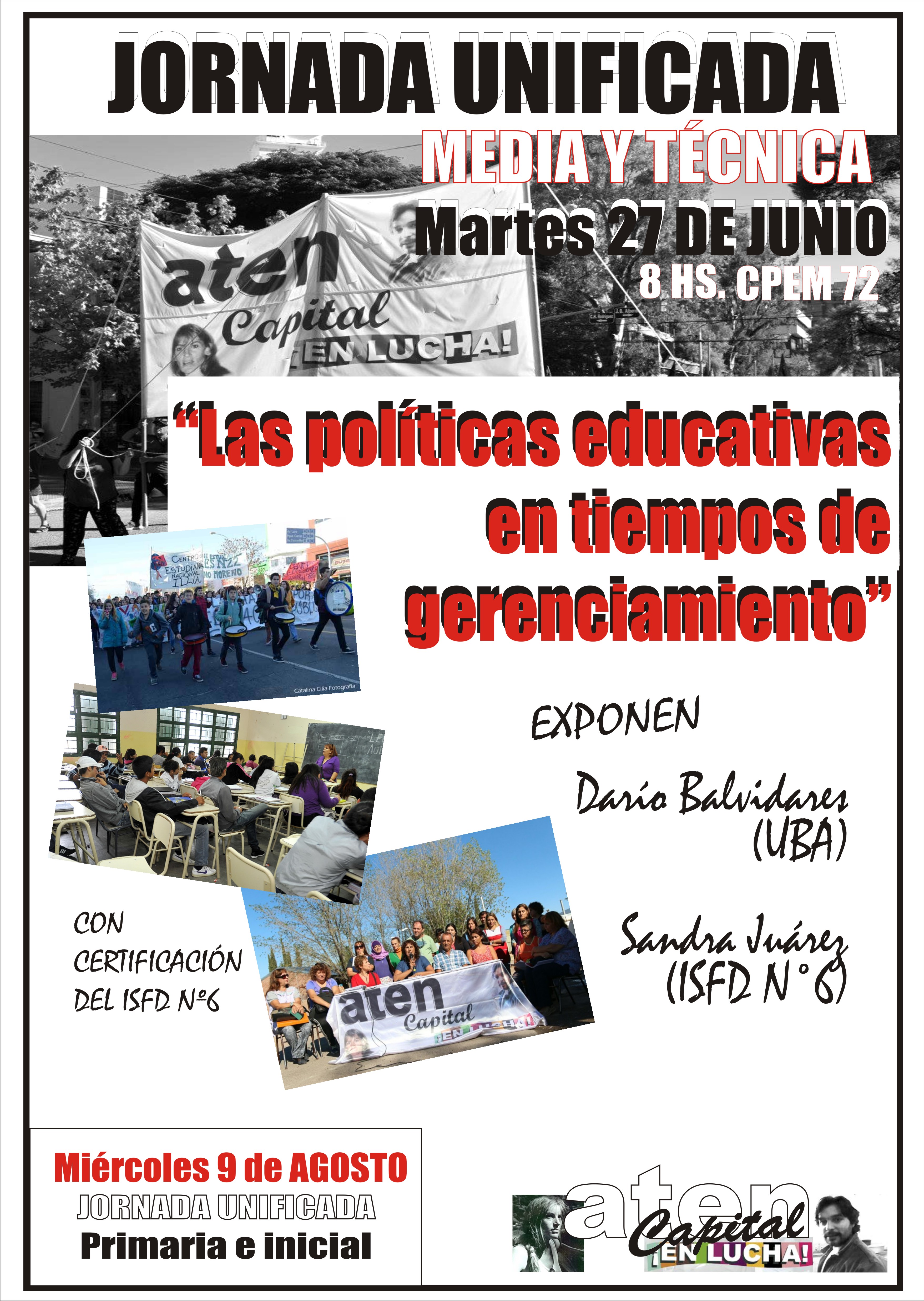 Lee más sobre el artículo JORNADA UNIFICADA DEL NIVEL MEDIO (27 de junio) NIVEL PRIMARIO E INICIAL (9 de agosto)