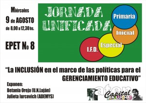 Lee más sobre el artículo JORNADA UNIFICADA PARA EL NIVEL PRIMARIO, INICIAL, ESPECIAL E IFD