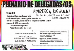 Lee más sobre el artículo PLENARIO DE DELEGADOS/AS DE ATEN CAPITAL