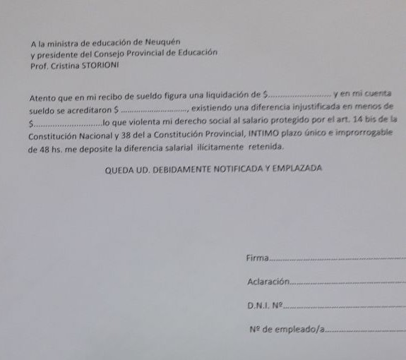 En este momento estás viendo RECURSO ADMINISTRATIVO PARA EXIGIR LA DEVOLUCIÓN DE HABERES DESCONTADOS
