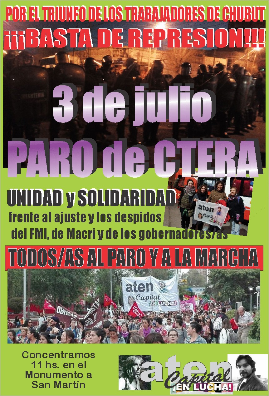 En este momento estás viendo Solidaridad con los trabajadores de CHUBUT!!!