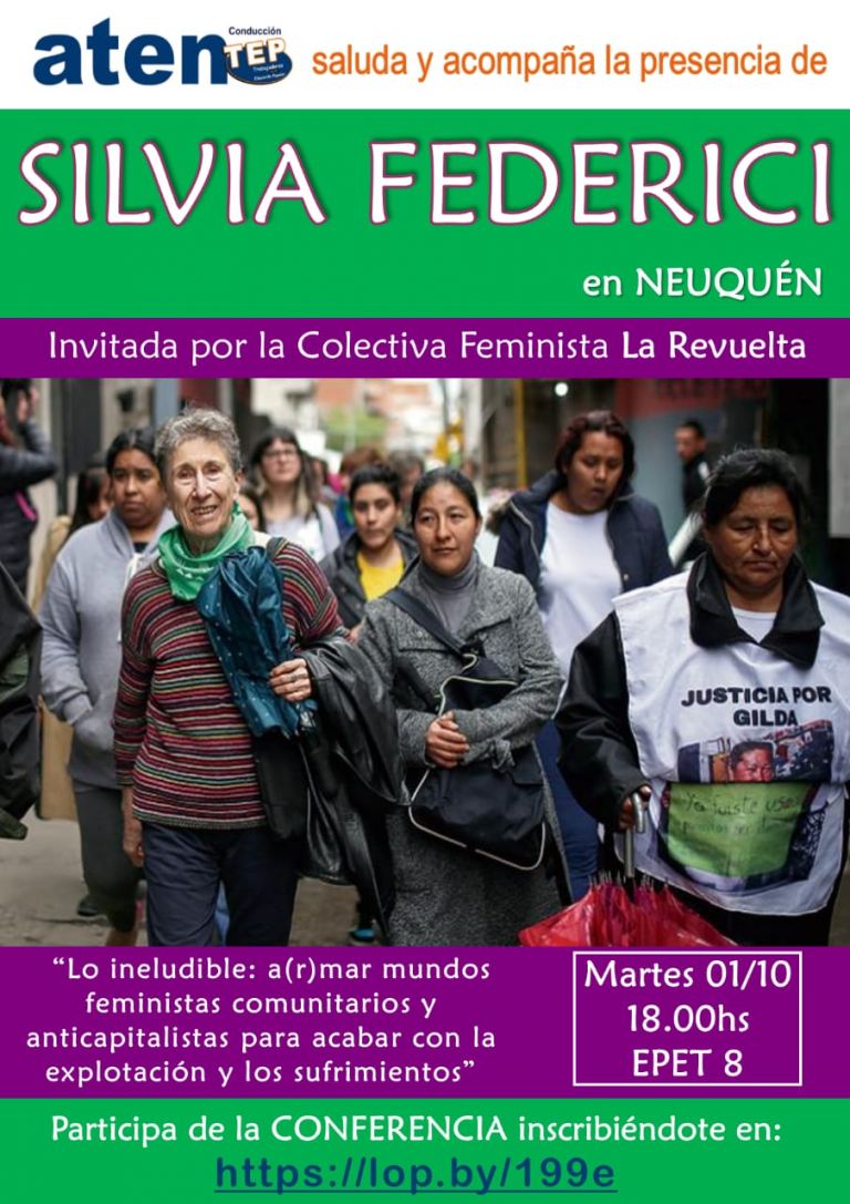 Lee más sobre el artículo Silvia Federici en Neuquén