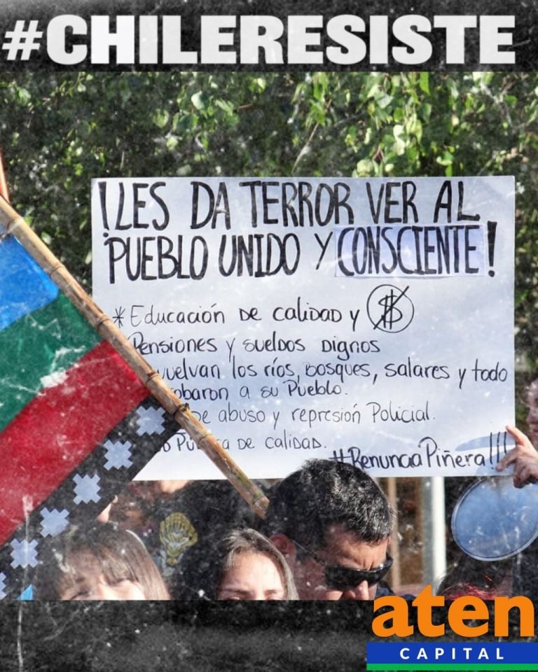Lee más sobre el artículo CHILE RESISTE! Toda nuestra solidaridad con nuestro hermano pueblo chileno