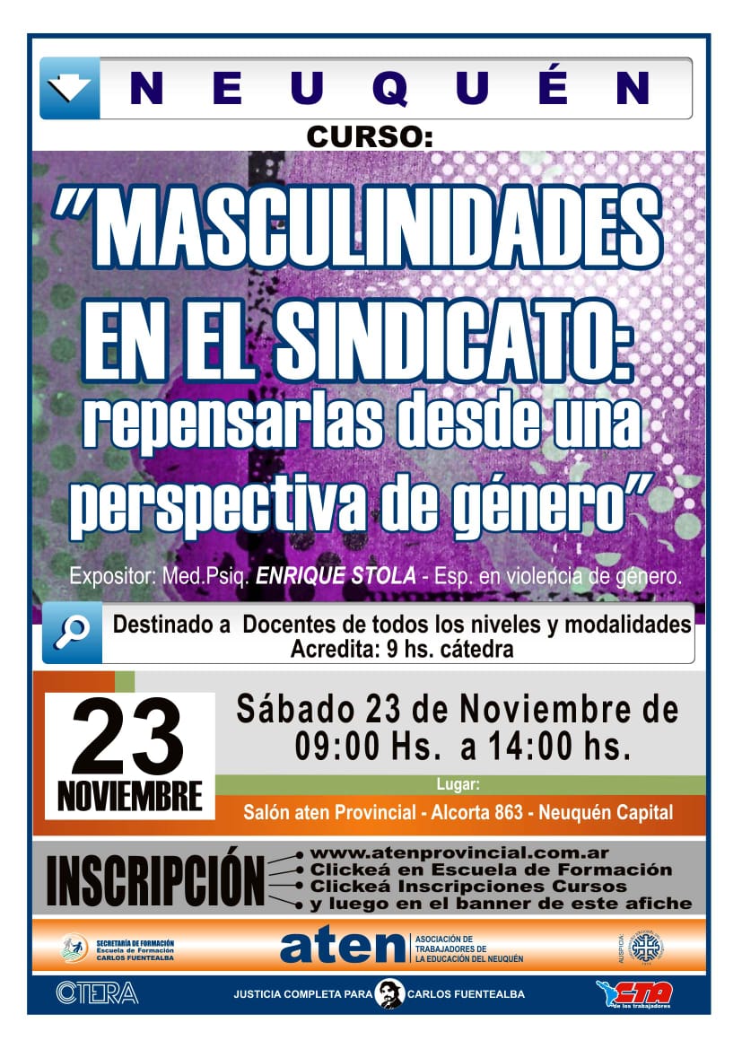Lee más sobre el artículo EL SINDICATO Y LAS NUEVAS MASCULINIDADES