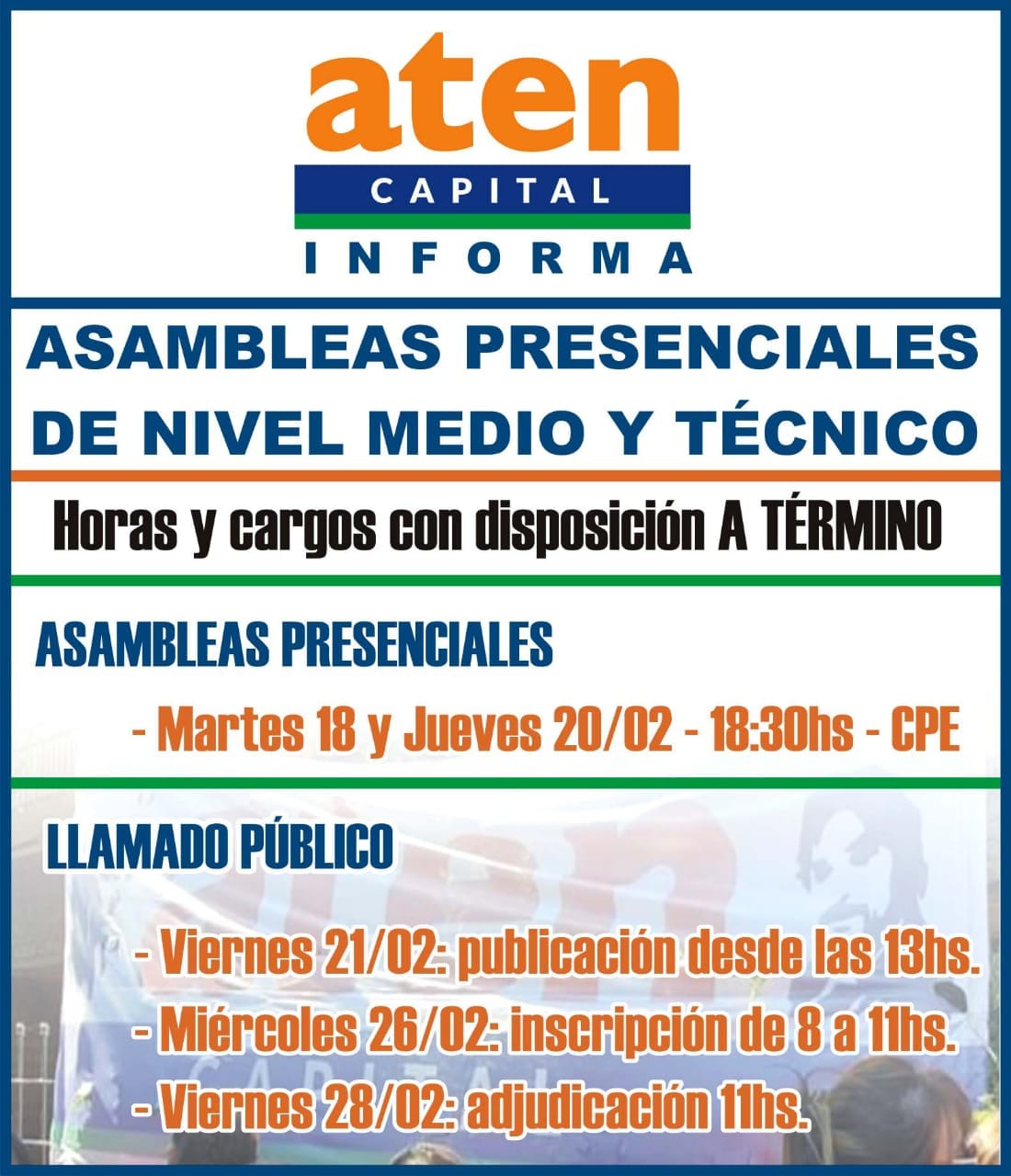 En este momento estás viendo ASAMBLEAS DE NIVEL MEDIO Y TÉCNICO