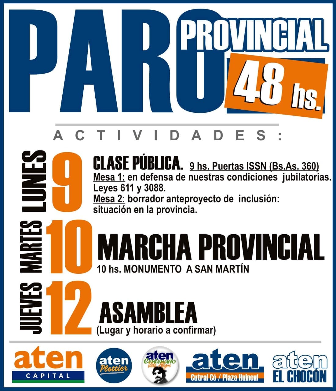 Lee más sobre el artículo 10/03 MARCHA PROVINCIAL