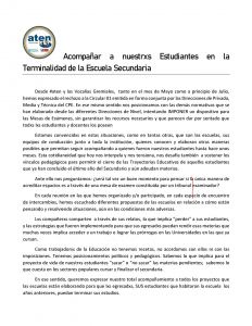 Lee más sobre el artículo ACOMPAÑAR A NUESTRXS ESTUDIANTES EN LA TERMINALIDAD DE LA ESCUELA SECUNDARIA