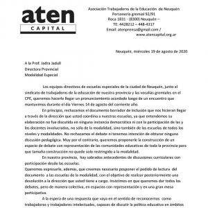 Lee más sobre el artículo POR UNA CONSTRUCCIÓN COLECTIVA, DEMOCRÁTICA Y PARTICIPATIVA No al anteproyecto de Inclusión