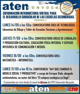 Lee más sobre el artículo Coformación introductoria virtual para el desarrollo curricular de las escuelas secundarias