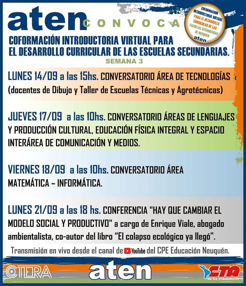 Lee más sobre el artículo Coformación introductoria virtual para el desarrollo curricular de las escuelas secundarias