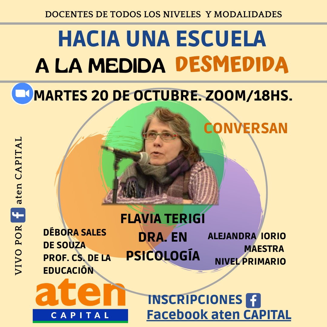 Lee más sobre el artículo Hacia una escuela a la medida/desmedida, conversamos con Flavia Terigi, Dra. en Psicología