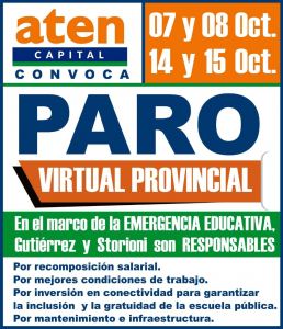 Lee más sobre el artículo TODES AL PARO VIRTUAL PROVINCIAL!