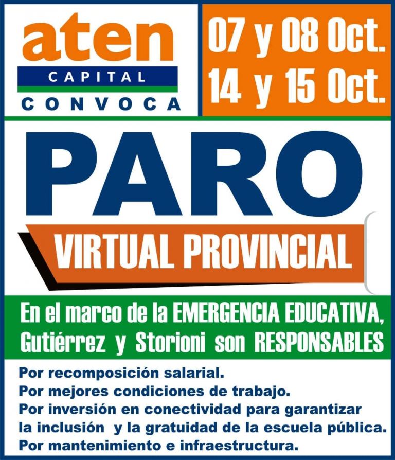 Lee más sobre el artículo TODES AL PARO VIRTUAL PROVINCIAL!