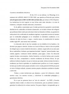 Lee más sobre el artículo PRONUNCIAMIENTO PÚBLICO DE LOS ISFD DE LA PROVINCIA Los actos escolares son construcciones institucionales colectivas, que reflejan el final de los procesos político-pedagógicos llevados adelante durante el año.