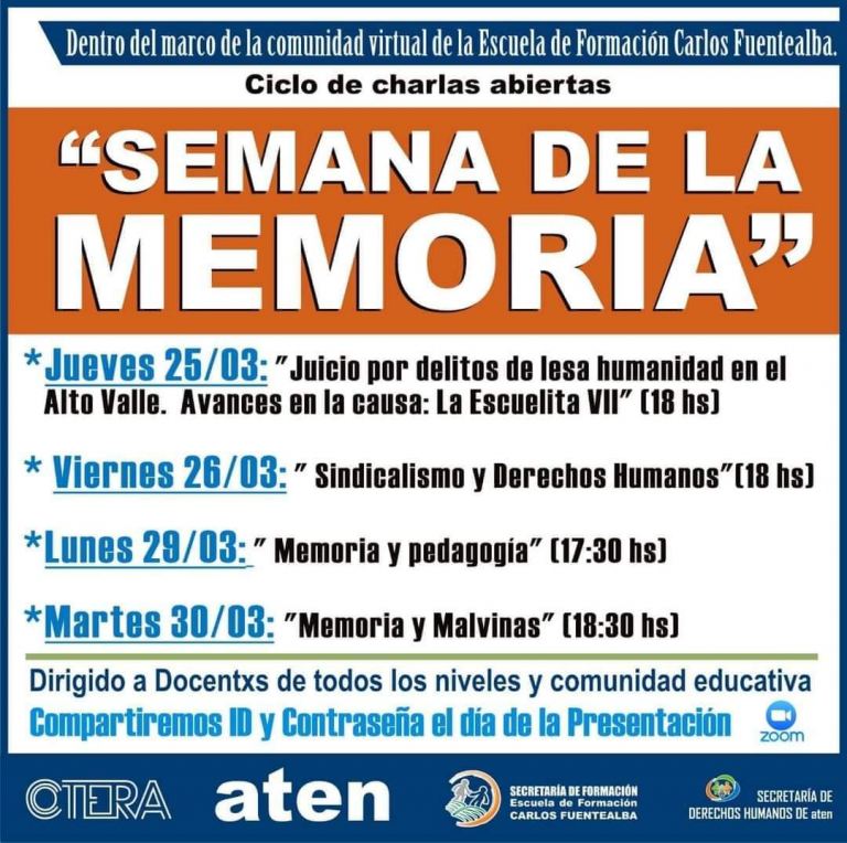 Lee más sobre el artículo SEMANA DE LA MEMORIA