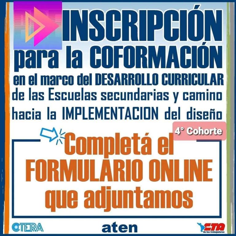 Lee más sobre el artículo INSCRIPCIÓN a la 4° COHORTE DE COFORMACIÓN PARA EL DESARROLLO CURRICULAR.