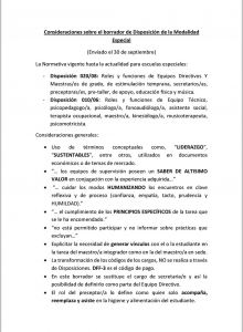 Lee más sobre el artículo CONSIDERACIONES SOBRE EL BORRADOR DE DISPOSICIÓN DE LA MODALIDAD ESPECIAL