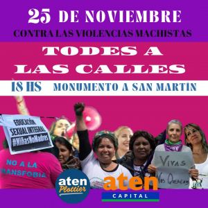 Lee más sobre el artículo Mañana 25 de noviembre, todas a las calles! (con retiro para el turno vespertino)